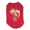 Stussy 犬服 tシャツ ハイブランドドッグ洋服 タンクトップ ステューシー ペットウェア わんちゃん ベスト 犬のノースリーブシャツ 脱毛保護 ファッション 綿Tシャツ かわいい  夏 猫服 tシャツ 通気性 S~2XL