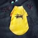 STUSSY ブランド ペット洋服 猫のtシャツ 無毛猫 スフィンクス服 ステューシー ハイネック 弾力性 動きやすい 子犬の服 わんちゃんの半袖 おしゃれプリント柄 かわいい 写真撮影用 お出かけ着 部屋着 2XS~2XL