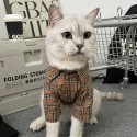  burberry 犬服 tシャツ バーバリー ブランド 猫 ペット洋服 シャツ わんちゃんウェア かわいい ペット服 Bロゴマーク 定番チェック柄 おしゃれ 両足 T-シャツ 半袖 猫服 中小大型ペット かっこいい 脱毛保護