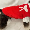 AMI PARIS ハイブランド ペット 洋服 アミパリス 犬ベストセーター カレッジスタイル 白いシャツ 畳に着る 冬の温かい犬の服 かっこいい 暖かい ファッション犬の秋冬服 ルームウェア 小大型ペット
