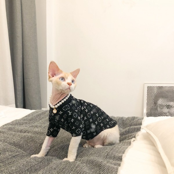 LOUIS VUITTON ブランド ペットウェア 猫の服 厚手tシャツ 暖か タイツ ルイヴィトン 子犬の半袖シャツ 超小型犬 小型犬 可愛い猫服 子犬 チワワ トイプードルの洋服 部屋着 散歩服 XS~2XL 激安 