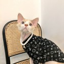 LOUIS VUITTON ブランド ペットウェア 猫の服 厚手tシャツ 暖か タイツ ルイヴィトン 子犬の半袖シャツ 超小型犬 小型犬 可愛い猫服 子犬 チワワ トイプードルの洋服 部屋着 散歩服 XS~2XL 激安 