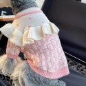 ディオール 犬ニット 秋冬 中小型犬セーター 犬 猫 Dior ブランド ペット 服 パロディ 犬の服 ニットコート 猫の服 フリルセーター 犬服 猫服 洋服 ドッグウェア 韓国 かわいい 可愛い dog シンプル 秋服 冬服 ナチュラル トップス セーター XS~XL 激安