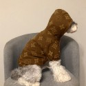 LOUIS VUITTON風 ルイヴィトン ブランド ペット 犬服 パロディ 厚手 ジャケットドッグ仮装 わんちゃん洋服 中綿ジャケットドッグウェア 中綿コート ペット防寒服 韓国 猫服 防風 かっこいい 高品質 激安