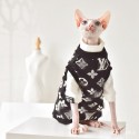 ルイヴィトン ペット服 冬 防寒コート 大中型猫 アウター 子犬の服 犬服 中綿ベスト LOUIS VUITTON 小型犬 無毛猫スフィンクス服  デボンレックスウェア 猫ウエア 犬 猫 ペット 厚手ベスト暖か ノースリーブパーカー S~XL 激安