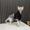 ディオール ペット 猫服 無毛猫アウトウェア dior スフィンクス服 ジャケット 暖かい秋冬コート ブランド ペット洋服 中綿コート 韓国スタイル 猫服 かわいい 厚手防寒服 暖か 寒さ対策 