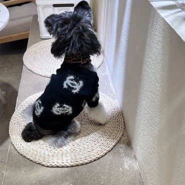 CHANEL ペット服 犬服 ブランド 犬の服 セーター シャネル 猫 ジャケット ニット 秋冬 洋服 ジャカード ドッグカーディガン 犬用セーター スーツ冬 秋冬服 洋服 猫の服 萌え 犬の服 かわいい  暖かい ドッグウエア S~2XL