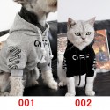 Off-White ブランド ペット服 ペットウェア 犬 パーカー 猫の服 トレーナー 流行り オフホワイト犬服 フード付き 暖か 犬の秋冬服 厚手スウェット 薄手 猫服 春ウェア 贈り物 パーティー 高品質 お出かけ 撮影写真 M~3XL