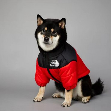 ザノースフェイス ペット服 冬 パロディ 犬 中綿ジャケット ブランド風 The North Face 犬服 綿服 アウターウェア 防風ジャケット 防水コート 人気デザイン わんちゃん冬服 Dog 厚手ジャケット 寒さを対策 小中大型犬服 S~5XL