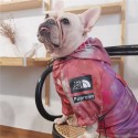 ブランド風 ペット雨具 ザノースフェイス 犬のレインコート パロディ 韓国風 防水 The North Face ドッグ防風ジャケット 防寒コート アウターウェア ファッション 人気 ポンチョ 中大型犬 軽量 ファッション 帽子付き ペット用品 雨具 着脱簡 ダックス用 耐久性 M~4XL