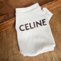 CELINE ブランド ペット服 秋冬 厚手Tシャツ セリーヌ 犬の服 猫ベスト 犬 無袖シャツ 犬服 かわいい スパンコール刺繍入り おしゃれ 動きやすい 衣装 脱毛保護 ファッション ペット洋服 犬パーカー 暖かい 中大型ペット 