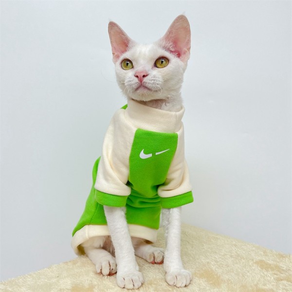 NIKE 猫服 パーカー ハイブランド ナイキ ペット用トレーナー 小型ペット服 保温 デボンレックス服 秋冬パーカー 裏起毛 スウェット 部屋着 ナイキ ねこちゃん服 韓国風 半袖 猫服 カッコイイ XS~2XL 暖かい 激安