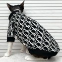 ディオール ブランド ペット服 猫のパーカー 厚手Tシャツ 暖かい DIOR 猫用洋服 秋冬向け コスチューム デボンレックス服 無毛猫スフィンクス用半袖 かわいい プルオーバー 柔らかい XS~3XL