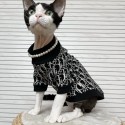 ディオール ブランド ペット服 猫のパーカー 厚手Tシャツ 暖かい DIOR 猫用洋服 秋冬向け コスチューム デボンレックス服 無毛猫スフィンクス用半袖 かわいい プルオーバー 柔らかい XS~3XL