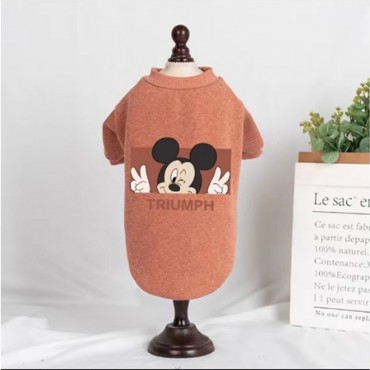 大人気 DISNEY  犬の服 犬用スウェット かわいい ディズニー ペット洋服 犬パーカー 犬の厚手Tシャツ 犬服 裏起毛 暖かい 柔らかい 肌に優しい 脱毛保護 お出かけ着 寒さを対策 ファッション 中大型ペット服 激安