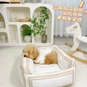 シャネル 犬用品 ペットベッド chanel ハイブランド ペットソファー ペットクッション マット 小型 犬 猫 子猫 子犬 スクエア型 洗える ふわふわ 使い心地よい 通年使用 ペット用品 犬の寝床 柔らかい S~L 高品質