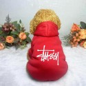 個性 ブランド STUSSY 犬服 ペット用 犬猫用パーカー かわいい ステューシー 犬猫スウェット 大き目プリントロゴ おしゃれ ペット服 裏起毛 暖かい 厚手トレーナー 韓国 通販 コート 半袖 小中大ペット対応 激安