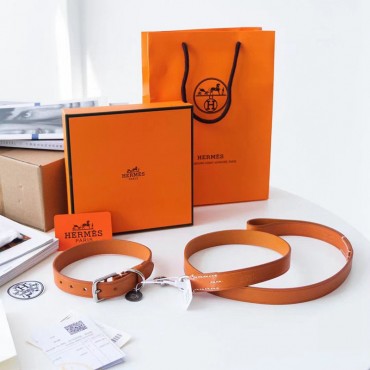 ハイブランド HERMES 犬用リード 本革製品 エルメス 牽引ロープセット