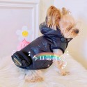 Prada プラダ ペット服 犬服 コート ダウンジャケット ダウン ボタン留めタイプ 防寒 秋冬服 ドッグウェア ダウンベスト フード付き ブラックmini バッグ付き かわいい 暖かい 中小型ペット洋服 3XS~XL