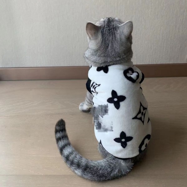 lv ハイブランド ペット服 ルイヴィトン 犬の服 秋冬 もこもこ服 tシャツ 猫服 フランネル パーカー 暖かい ノースリーブシャツ 防寒ウェア 子犬服 柔らか ふわふわ 可愛い ペット洋服 XS~XL