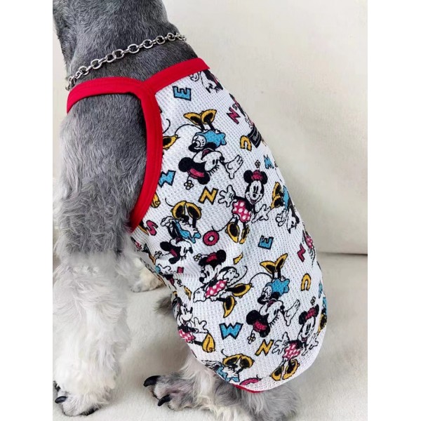 Disney ハイブランド ペット服 犬服 Tシャツ 無袖 キャミソール ディズニー 犬の服 ドッグウェア 春夏 ペット用品 ノースリーブシャツ 小型犬 中型犬 薄型 通気 可愛い おしゃれ 記念撮影 お出かけ 部屋着 脱毛保護 散歩お出かけウェアに