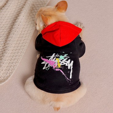ステューシー ペット服 Dogウェア 犬の服 tシャツ ハイブランド stussy 猫服 パーカー 柔らかい コットン ペット洋服 かわいい 中小型ペット服 犬服 肌触り良い ファッション 高品質 S~XL