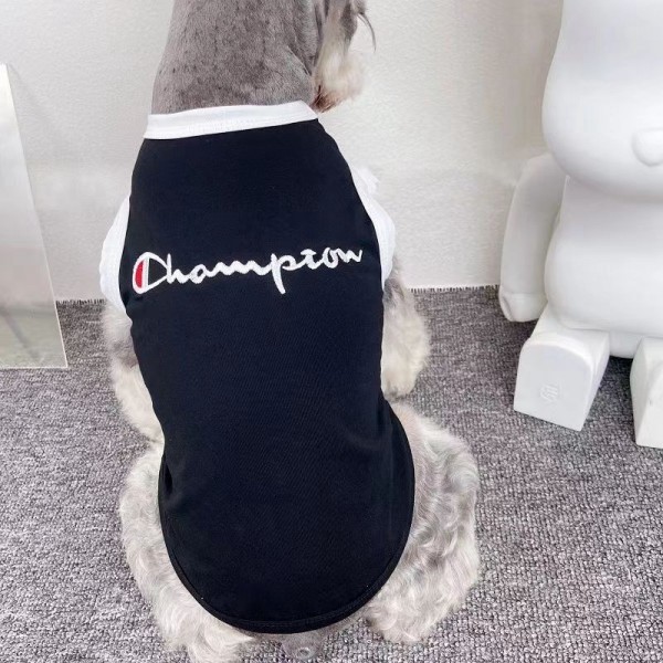 ブランド チャンピオン ペット服 犬服 春夏 かわいい 無袖tシャツ Champion 犬用ノースリーブ 通気性 ベスト 猫服 Dogウェア 動きやすい 脱毛保護 ファッション 人気 ペット洋服 中小型犬服 XS~2XL 激安