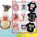 フェンディ ペット服 春夏服 tシャツ ブランド GG 犬服 半袖シャツ 個性 プリントTシャツ 猫の洋服 ドッグウェア かわいい 薄い 犬の服 お出かけ着 トップス 小中型犬 オシャレ 通気性 着心地よい S~2XL