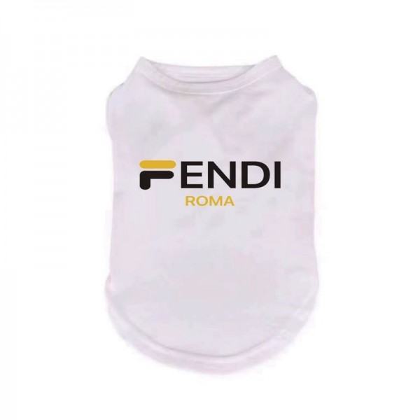 ブランド Fendi ペット服 犬服 Tシャツ フェンディ 犬の服 ドッグウェア 春夏ベスト ペット用品 ノースリーブシャツ 小型犬 中型犬 薄型 通気 可愛い おしゃれ 記念撮影 お出かけ 部屋着 抜け毛防止 散歩お出かけウェアに