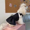 ブランド シャネル ペット服 犬ドレス  ワンピース CHANEL 犬用洋服 かっこいい 花飾り付き おしゃれ ペット用ペアルック かわいい 犬猫 ベスト ドッグウェア スーツ  小型犬スカート お出かけ 結婚式 お祭り