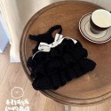 シャネル 犬服 ハンドメイド編みドレス かわいい CHANEL ブランド ペット服 猫 ニットワンピース ブルー スカート 防寒 可愛い お姫様 犬 洋服 おしゃれ 蝶結び 柔らかい  暖かい 犬服 猫 服 犬 ドレス お散歩 XS~L