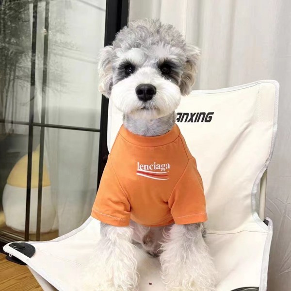 Balenciaga バレンシアガハイブランドペット服かわいいブランドペット用服激安ブランド犬用tシャツ通気性ブランド犬服春夏