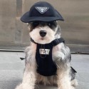 Prada ブランド 犬の服 プラダ 猫 ベスト服 無袖ジャケット ポケット付き 犬ダウンジャケット 中綿 かわいい Dダウンベスト ドッグ洋服 着心地よい ファッション