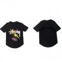 STUSSY ステューシーブランド ペット用品犬服Ｔシャツ丸首おしゃれ 夏対策 薄手 プリント 綿製 猫服 テディ ポメラニア ブルドッグ 中小型犬対応トップス 通気性 上着 ファッションペットウェア s-2xl