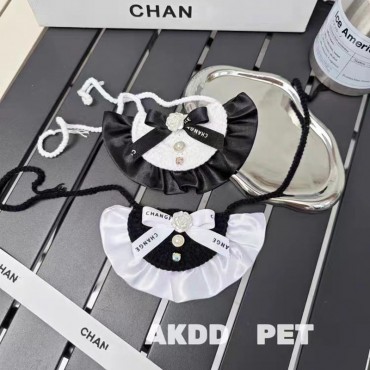 Chanel シャネル犬 猫 涎掛けパロ...