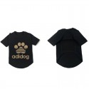 Adidas アディダス犬ウェアブランドブランド犬用洋服パロディブランド犬用tシャツ通気性ブランド犬服春夏