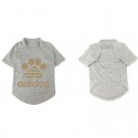 Adidas アディダス犬ウェアブランドブランド犬用洋服パロディブランド犬用tシャツ通気性ブランド犬服春夏