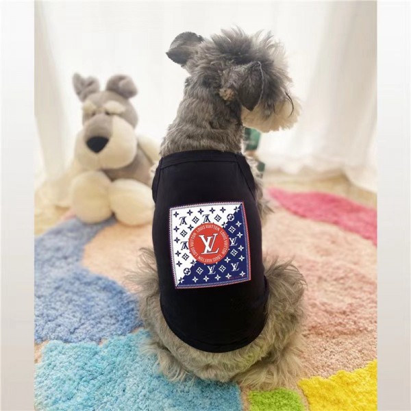 Lv ルイヴィトン 犬服 ペット服 春夏 Tシャツ ブランド ドッグウェア 通気性 薄手 ベスト パジャマ カップ ル服 スポーツ服 タンクトップ クールベスト 犬の服 犬猫洋服 柔らかい 綿製 人気 仮装 ファッション 