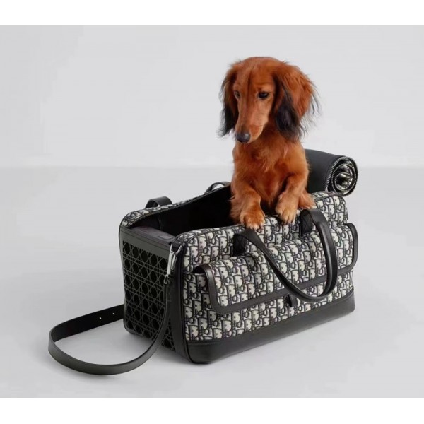 Dior ディオールブランドかごバッグ 小型ペット適応耐久性 ペットのキャリーバッグ 可愛いブランドパロディ小型ペット用キャリーバッグハイブランド犬用キャリーバッグ