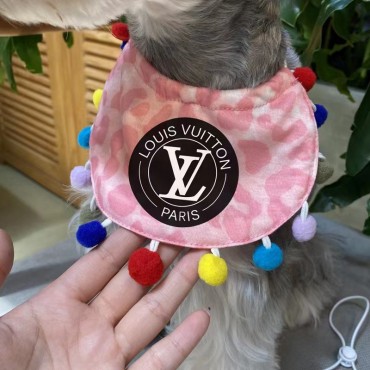Lv ルイヴィトン犬 猫 涎掛けパロディ...