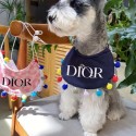 Dior ディオールブランド ペットバンダナ犬用よだれかけスカーフ春夏Ｍ高品質のペット用三角スカーフかわいいの小型ペット用バンダナ