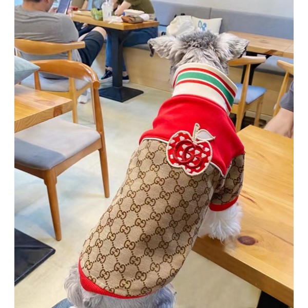 GG グッチ犬ウェア激安パロディブランド犬用tシャツ通気性ペット服秋冬暖かいハイブランド犬の服かわいい