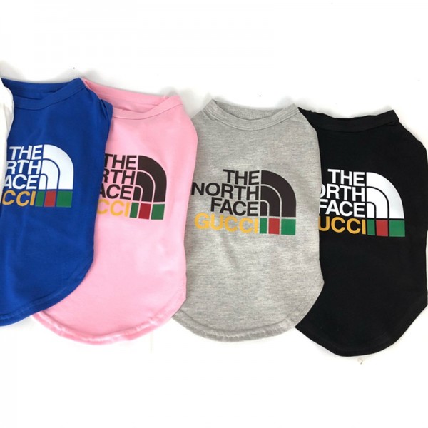 ザノースフェイス 犬服 Ｔシャツ THE NORTH FACE 夏服 GG ペット服 ブランド 涼しい 通気性 柔らかい ドッグウェア ペットウェア 猫服 犬用 ペット用 中型犬 小型犬 大型犬 犬猫洋服 可愛い おしゃれ 人気 日焼き防ぐ ファッション 脱毛保護 お散歩 お出かけ