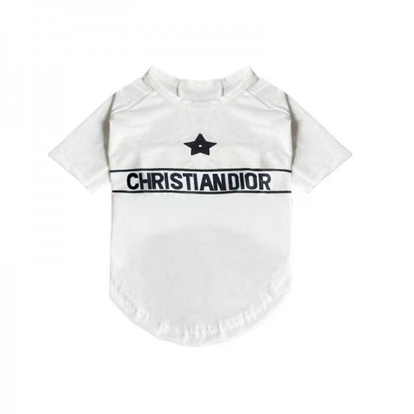 Dior ディオール ドッグ猫Tシャツ ペット洋服 パロディ ブランド犬服 ペットウェア 夏の服 お散歩 お出かけ 犬ウェアブランド 小型犬 パピー ペット服  柔らか ハイブランド 犬の服かわいい 