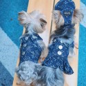 Lv ルイヴィトンハイブランドデニムペット服ドッグウェア 犬の服ブランド犬服ペットウェア お散歩 お出かけ 犬ウェアブランド 小型犬 パピーブランドペット用服激安ブランド犬用tシャツ通気性