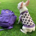 Lv ルイヴィトンハイブランドペット服ドッグウェア 犬の服ブランド犬用洋服パロディブランド犬用tシャツ通気性ペット服秋冬暖かいXS - 3XL