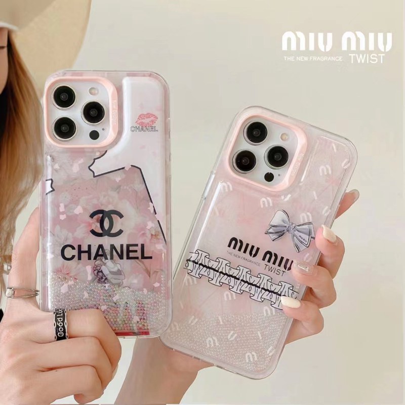 Chanel シャネル ミュウミュウ MiuMiu ディオール Dior プラダ Prada ブランド iphone15 14ケース クリア モノグラム 韓国風 ジャケット型