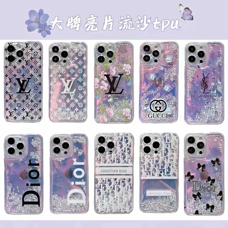 LV ルイヴィトン グッチ YSL ディオール ブランド iphone 14/15 pro maxケース インスタ風 クリア アイフォン