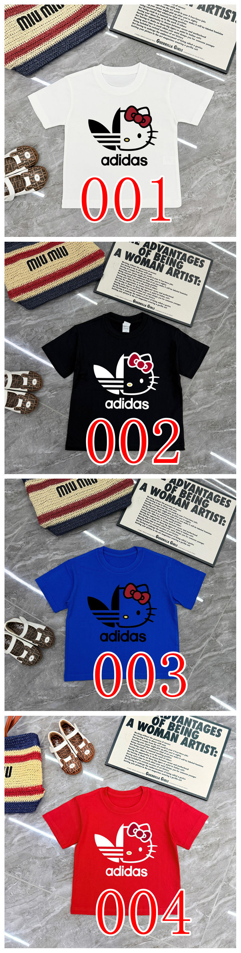 ブランドアディダス＆ハローキティ夏tシャツ