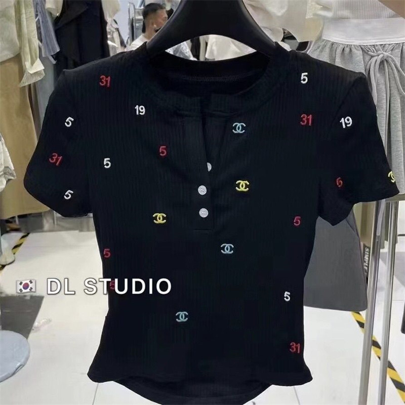 シャネル Tシャツ 半袖 男女兼用 カジュアル ins風 人気